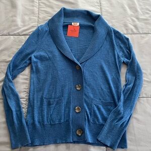 Mossimo Supply Co Blue V-Neck Cardigan Sweater Slim Fit